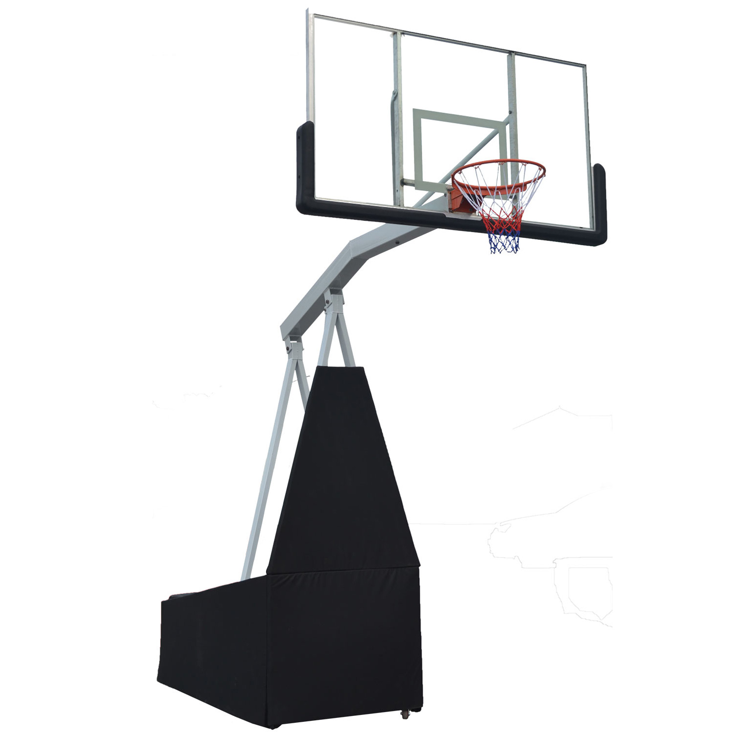 Мобильная баскетбольная стойка клубного уровня DFC STAND72G. Фото N2